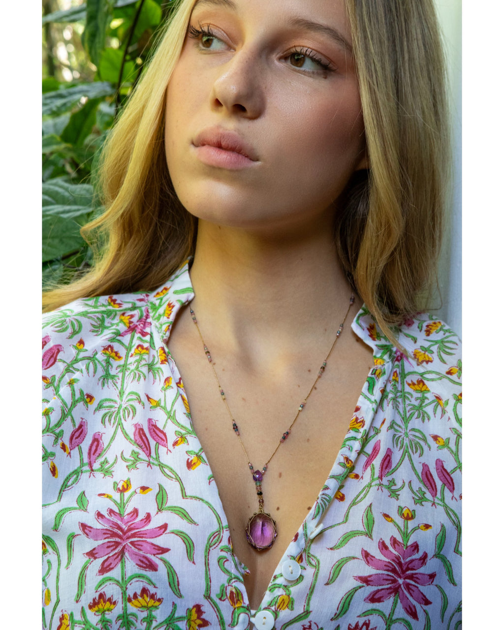 NECKLACE PURPLE AMETHYST
