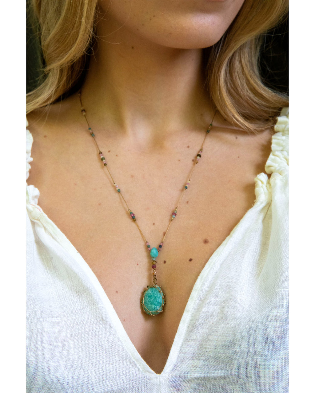 NECKLACE AMAZONITE
