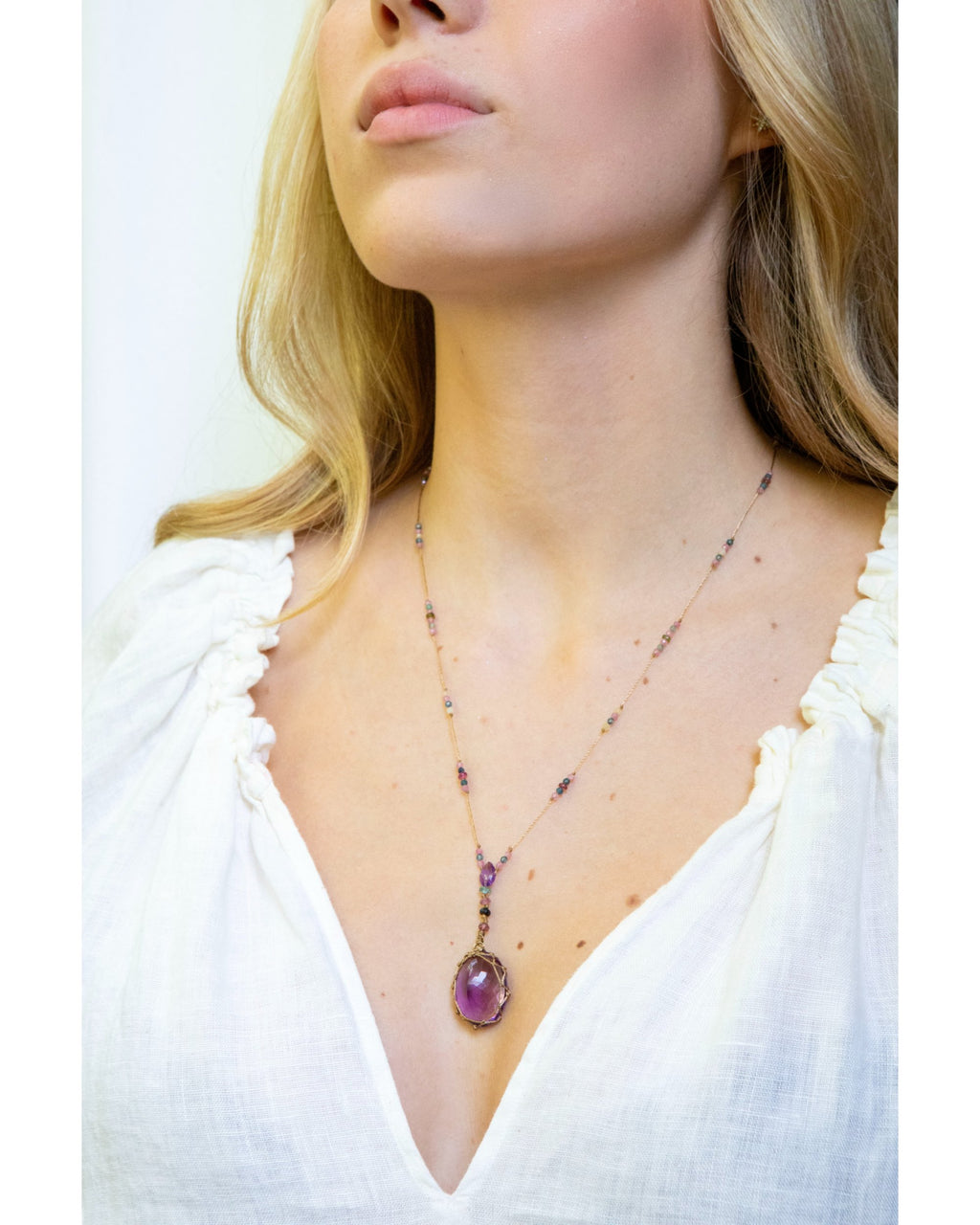 NECKLACE PURPLE AMETHYST