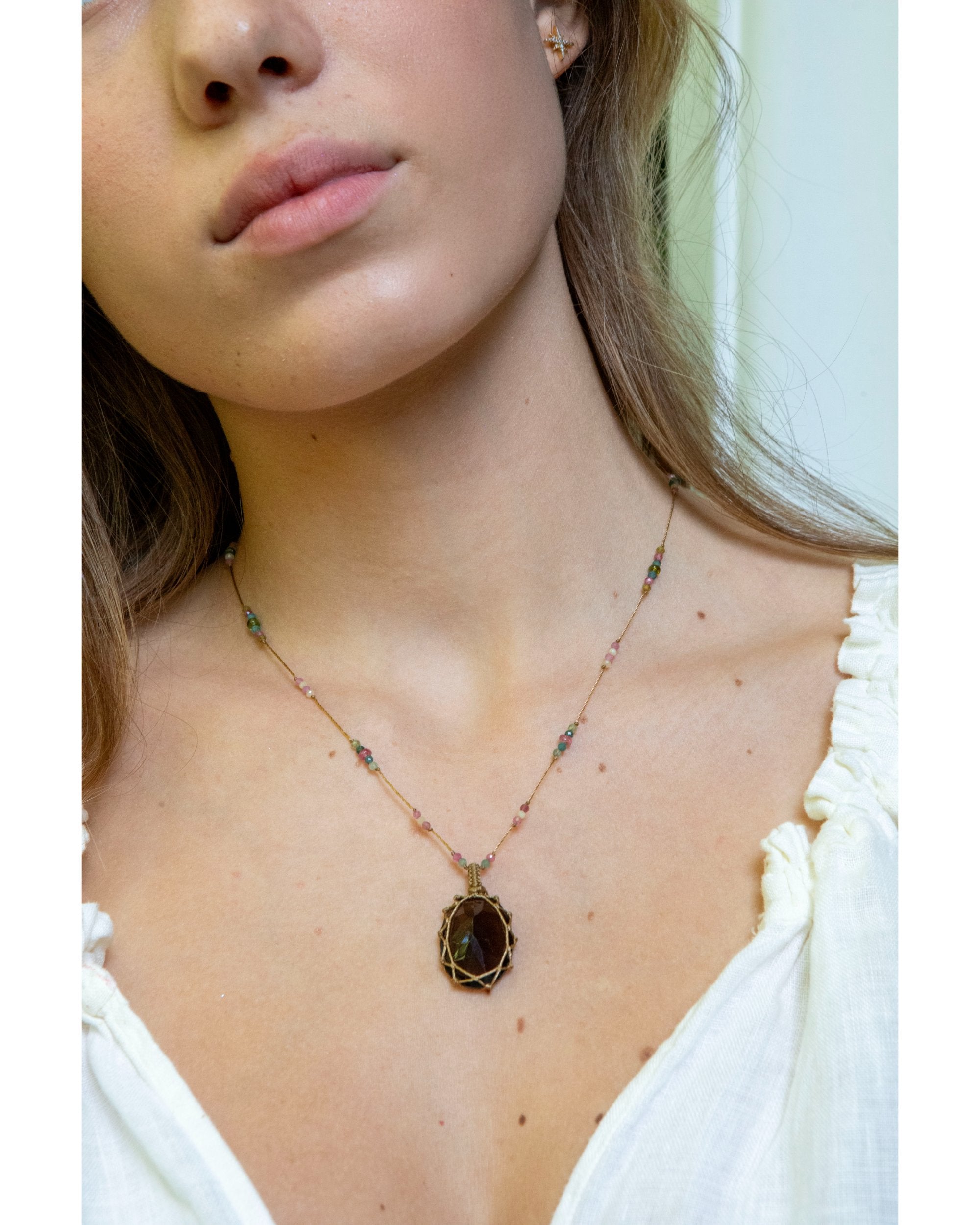NECKLACE SMOKY QUARTZ