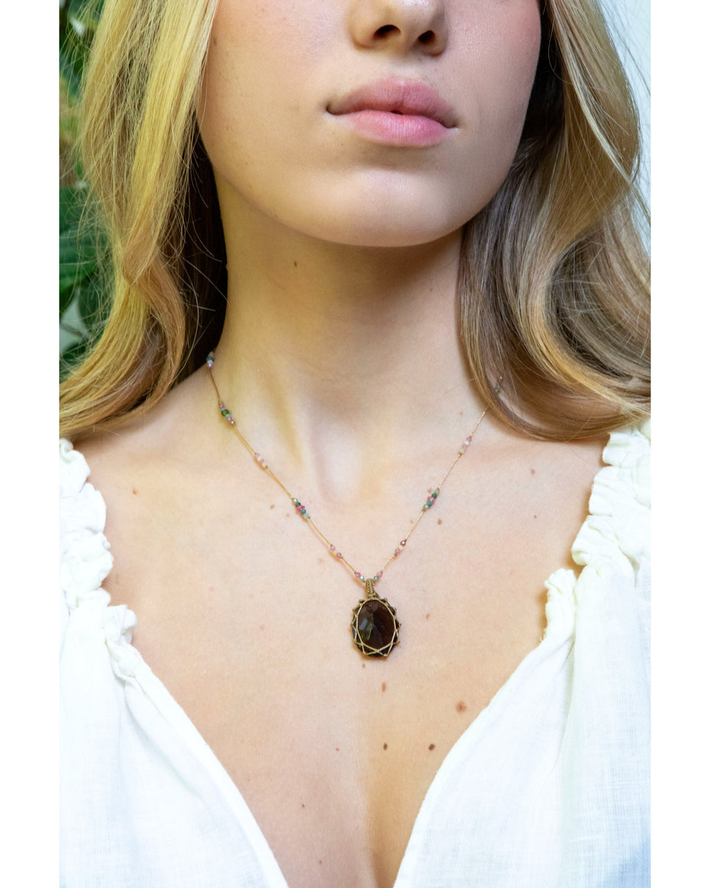 NECKLACE SMOKY QUARTZ