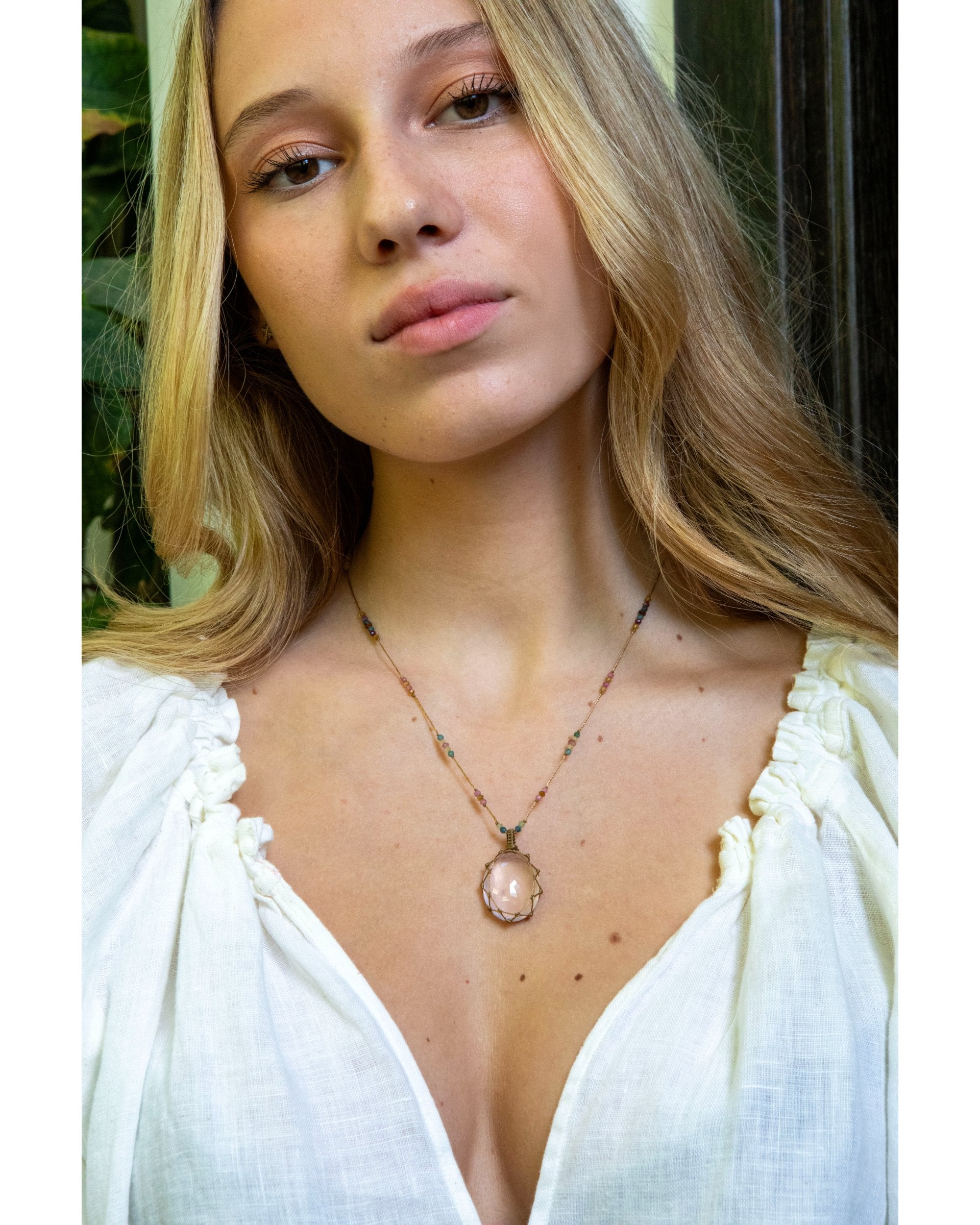 NECKLACE ROSE QUARTZ