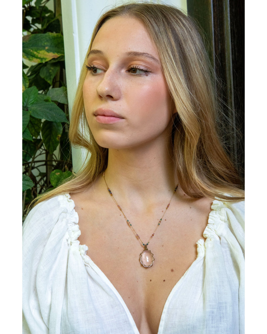 NECKLACE ROSE QUARTZ