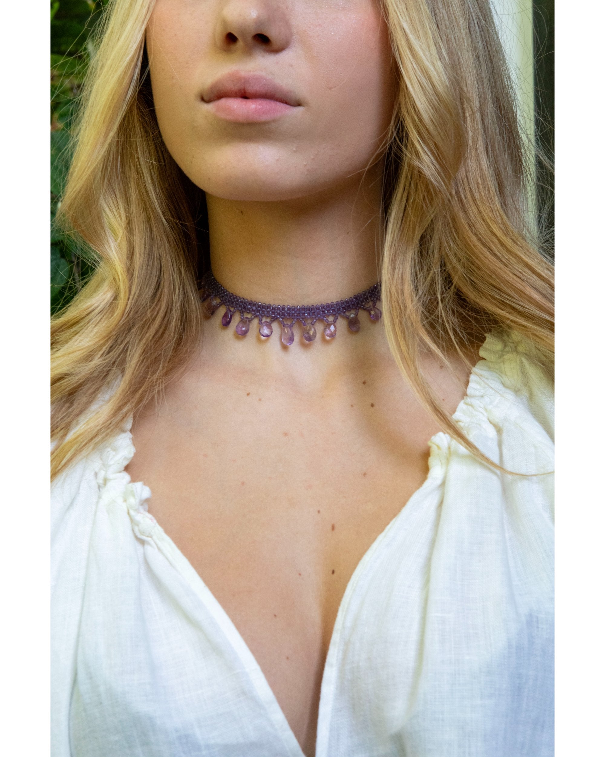 CHOKER PURPLE AMETHYST