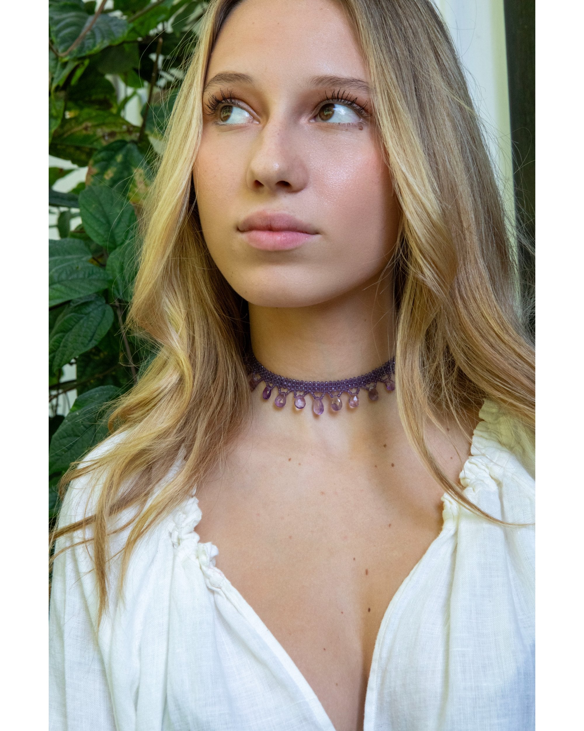 CHOKER PURPLE AMETHYST