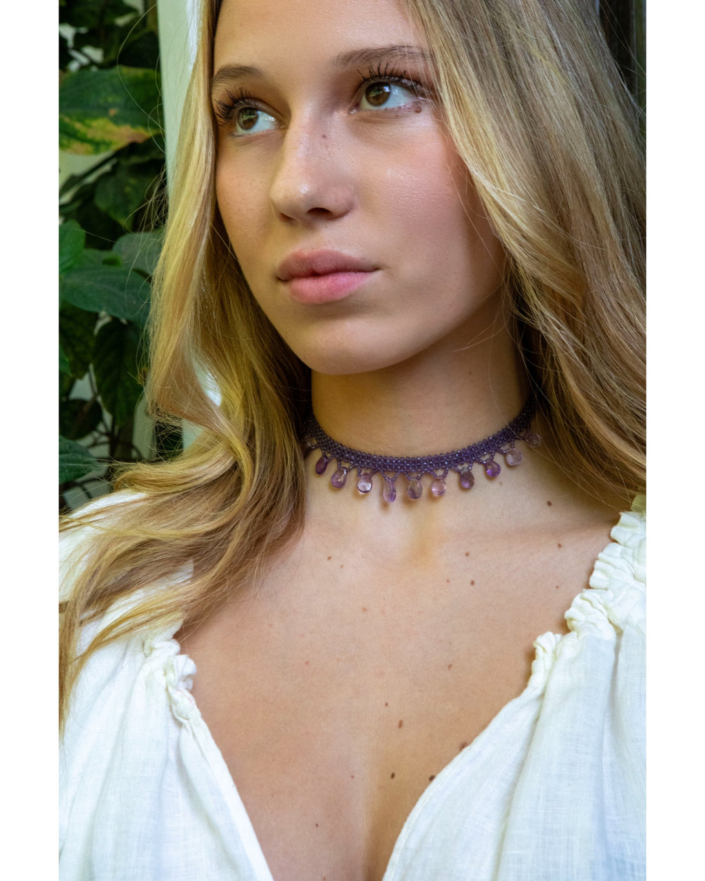 CHOKER PURPLE AMETHYST