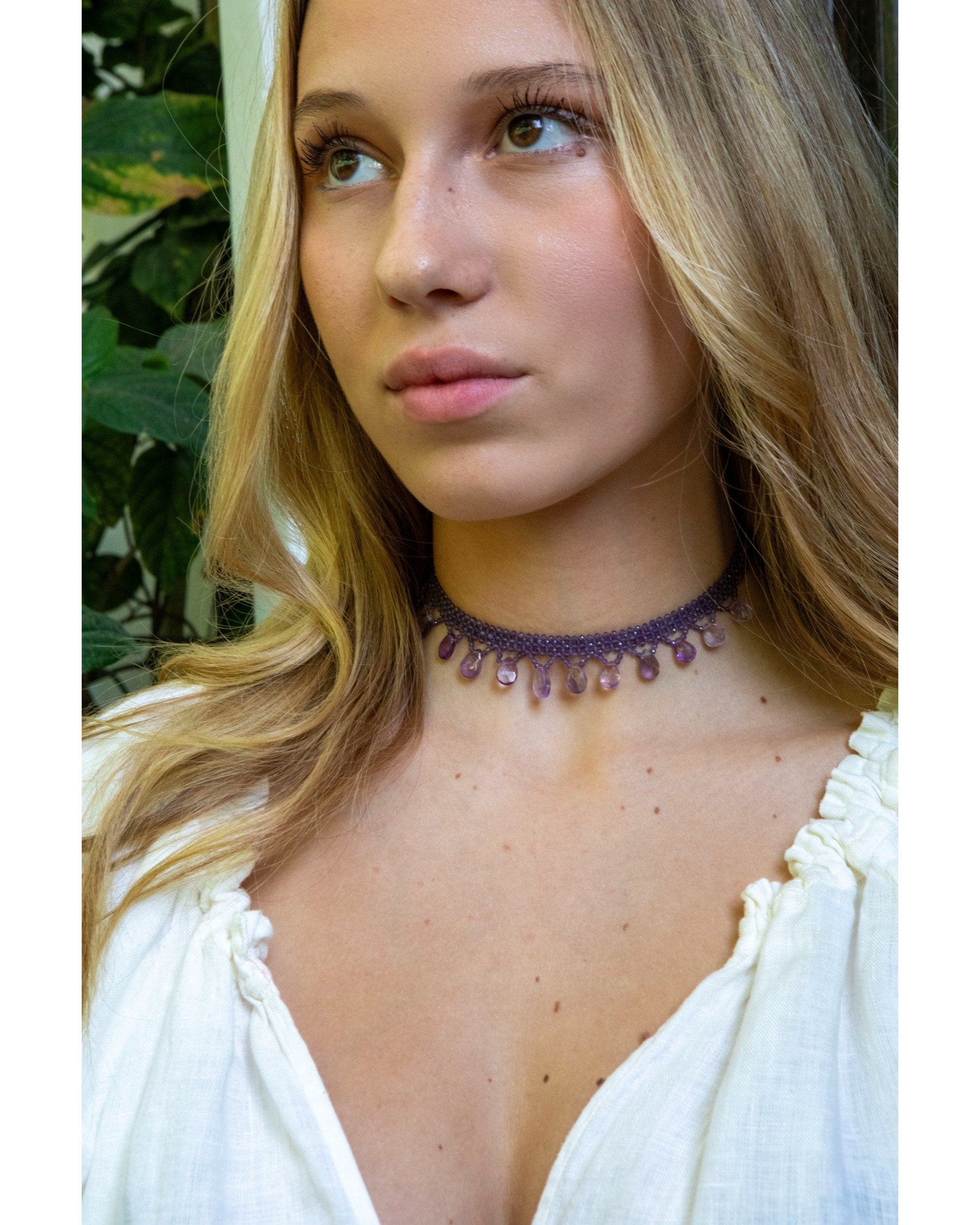 CHOKER PURPLE AMETHYST