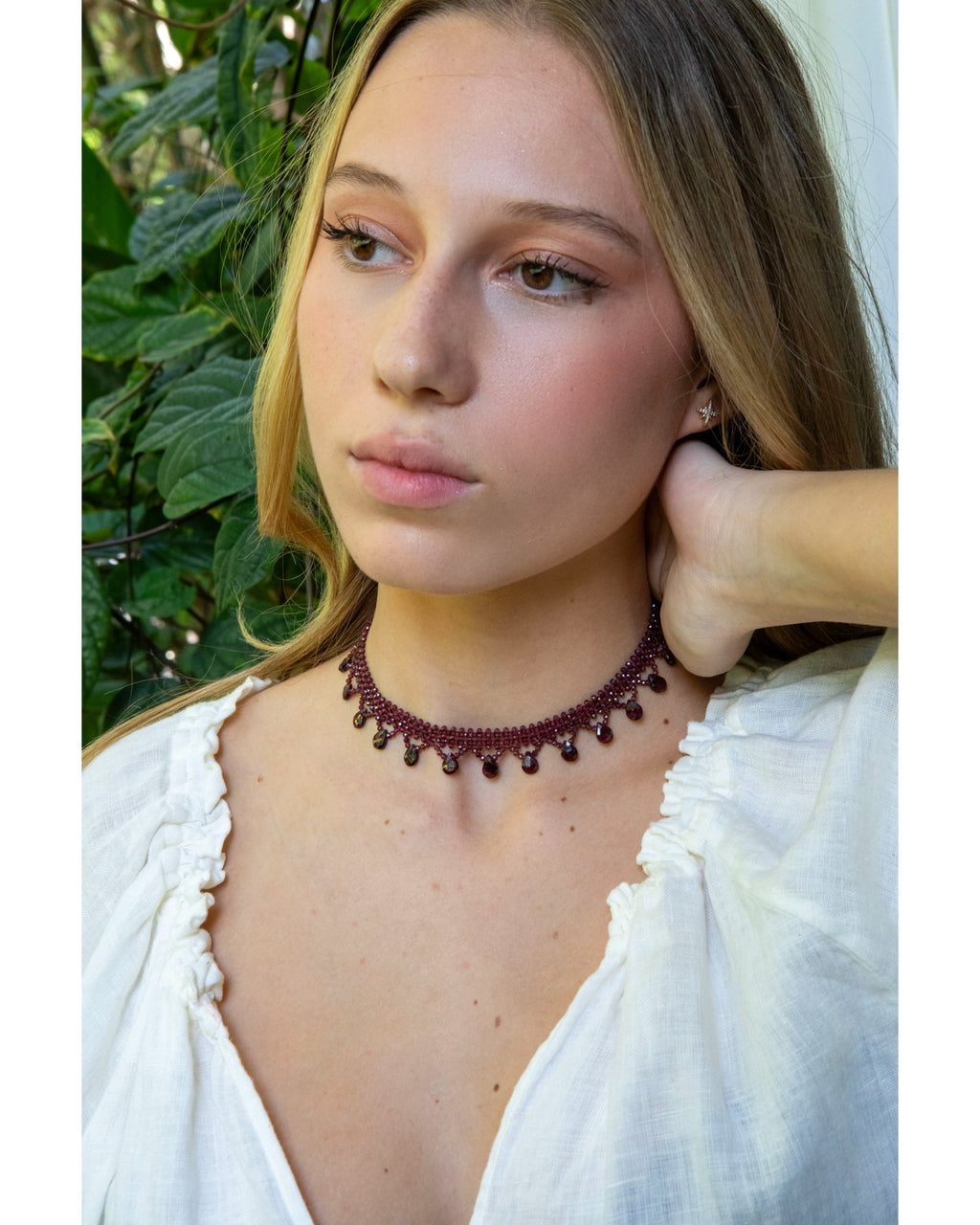 CHOKER GARNET