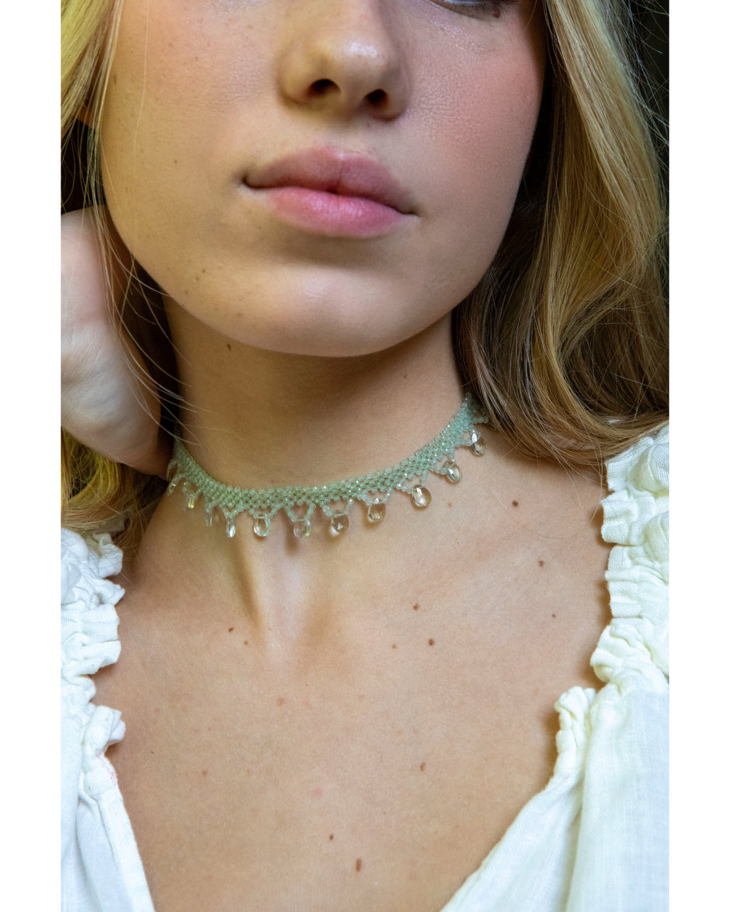 CHOKER GREEN AMETHYST