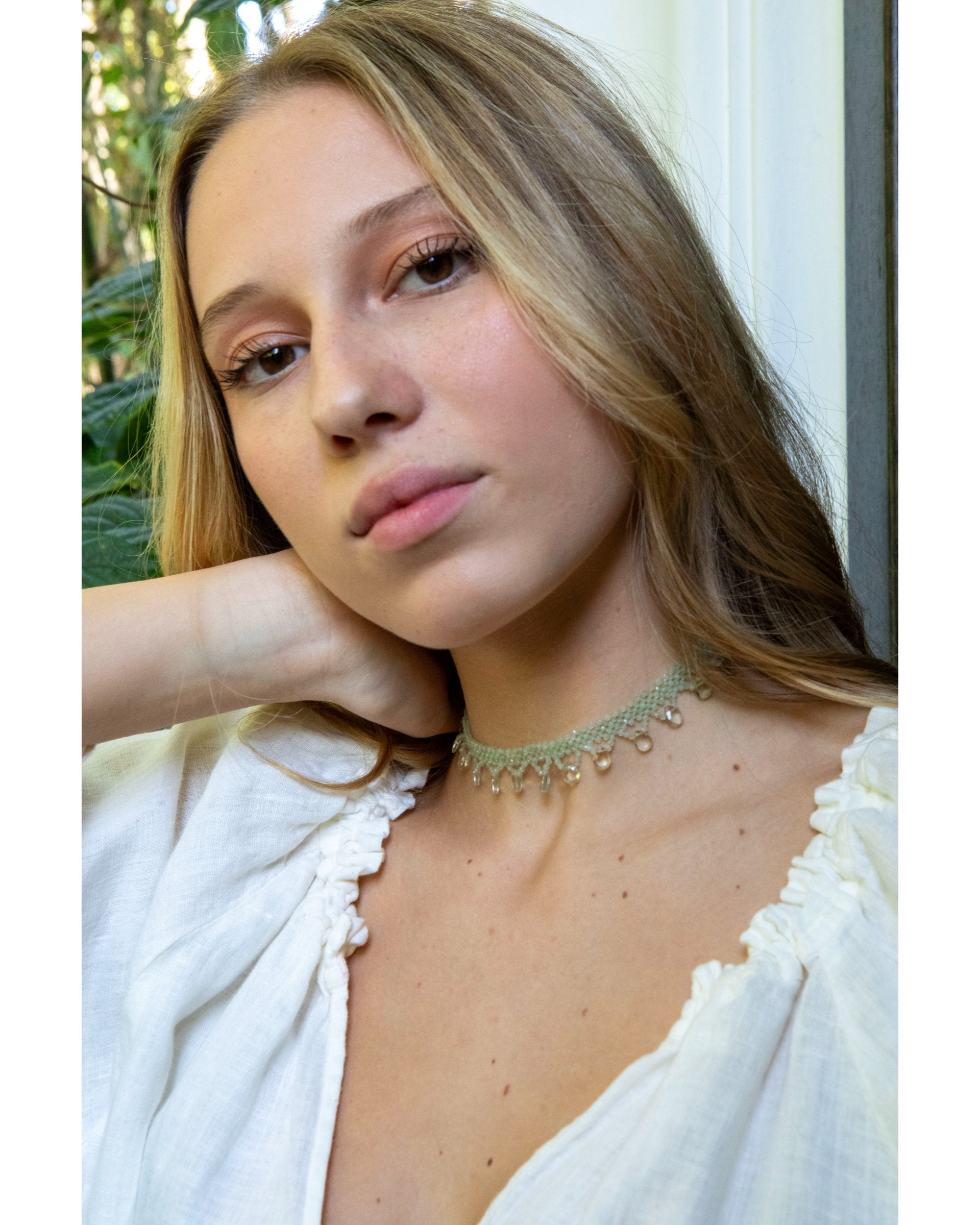 CHOKER GREEN AMETHYST